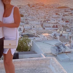 Abercrombie & Fitch Stretch Linen Blend Side Slit Mini Dress White M